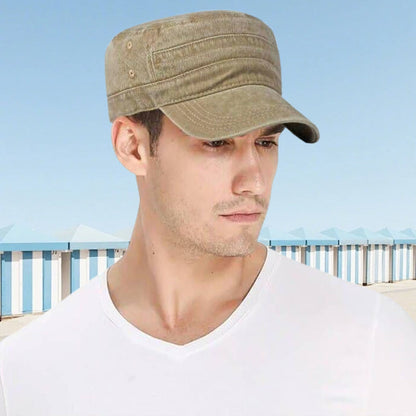 🧢 LIMITED-TIME 50% OFF! ✨ Flat-Top Duckbill Cap – Fashionable, Breathable, Distressed