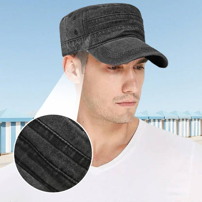 🧢 LIMITED-TIME 50% OFF! ✨ Flat-Top Duckbill Cap – Fashionable, Breathable, Distressed