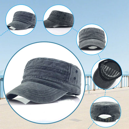 🧢 LIMITED-TIME 50% OFF! ✨ Flat-Top Duckbill Cap – Fashionable, Breathable, Distressed