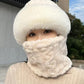 Women's Winter Warm Windproof Plush Scarf Hat