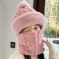 Women's Winter Warm Windproof Plush Scarf Hat