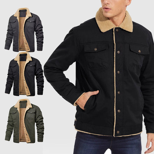 Men's Retro Western Winter Fleece Jacket✈️Free delivery throughout the UK