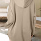 Women's fashion half-zip long-sleeved hooded sweatshirt