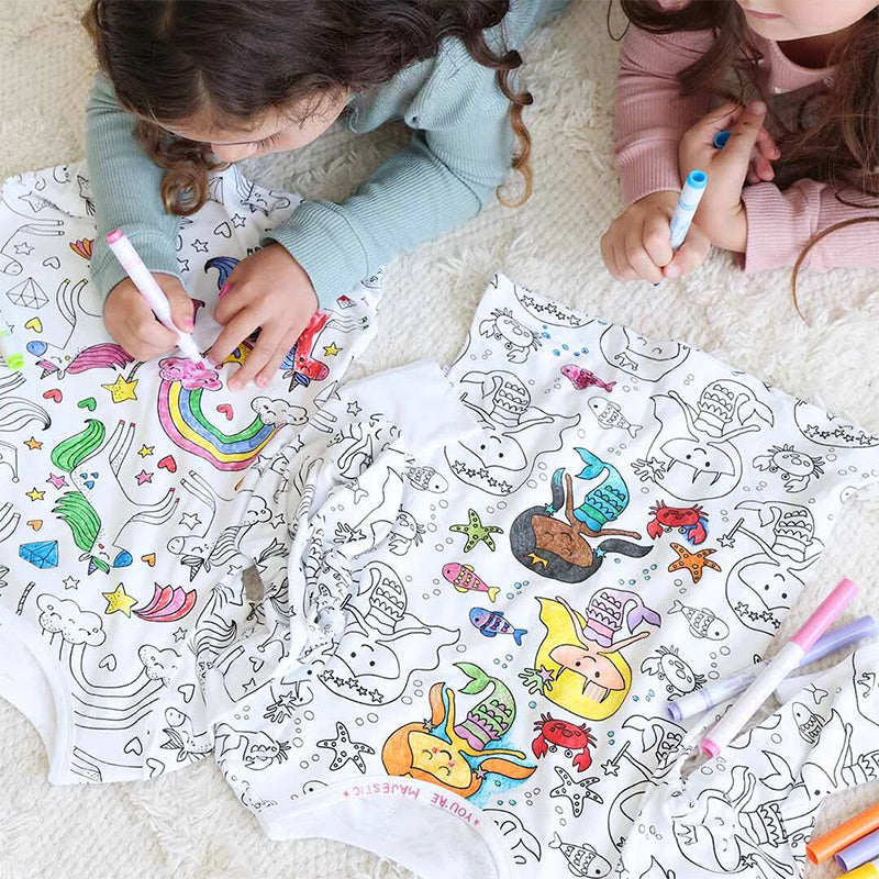 🔥DIY Cartoon Colorable Pajamas for Kids🛒
