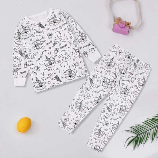 🔥DIY Cartoon Colorable Pajamas for Kids🛒