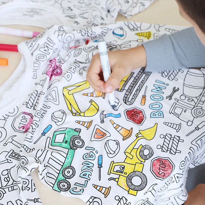 🔥DIY Cartoon Colorable Pajamas for Kids🛒