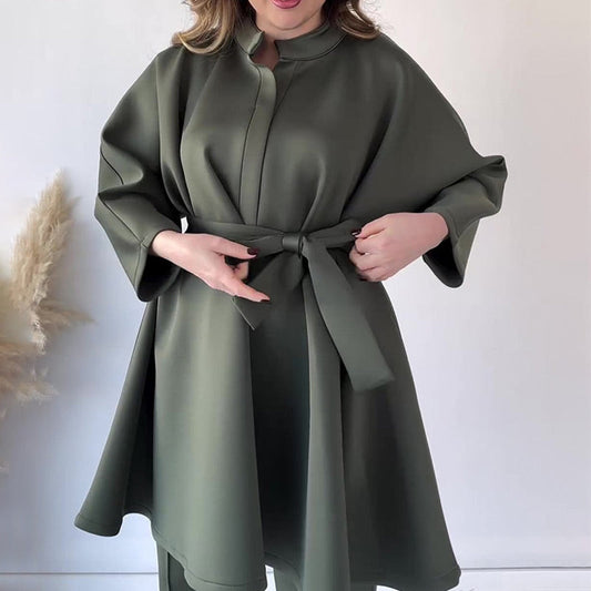 💖Women's Elegant Solid Top & Pants Two-Piece Set
