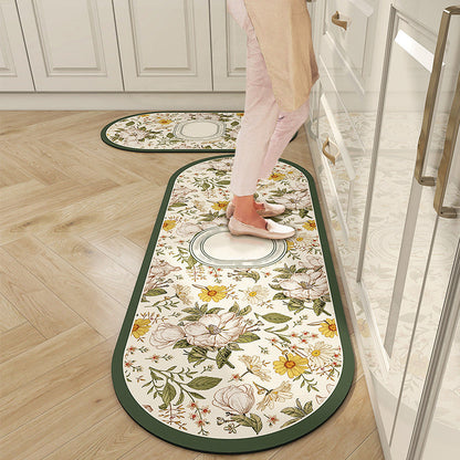 Non-Slip Super Absorbent Oval Bathroom Mat