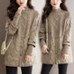 Women's Elegant Knit Patchwork Warm Coat