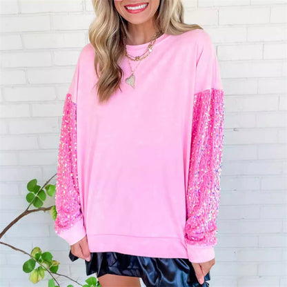 Women’s Loose Fit Sequin Sweatshirt