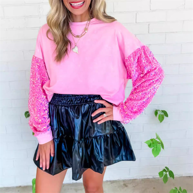 Women’s Loose Fit Sequin Sweatshirt