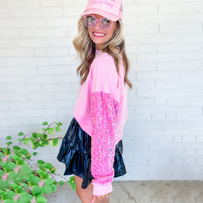 Women’s Loose Fit Sequin Sweatshirt