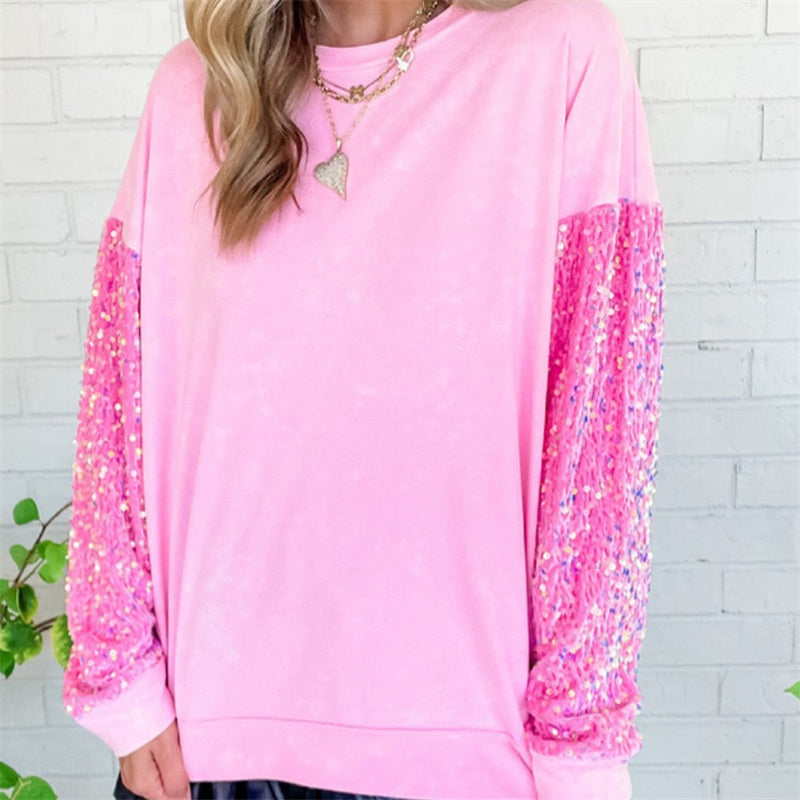 Women’s Loose Fit Sequin Sweatshirt