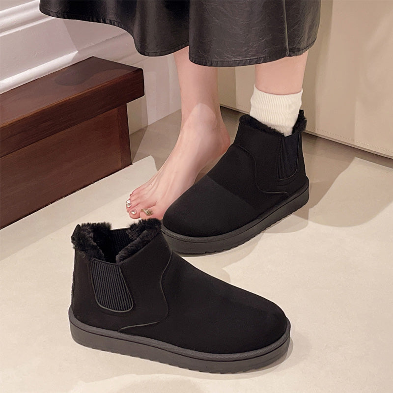 🔥Women's Solid-Color Thick-Sole Warm Snow Boots