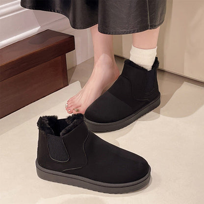 🔥Women's Solid-Color Thick-Sole Warm Snow Boots