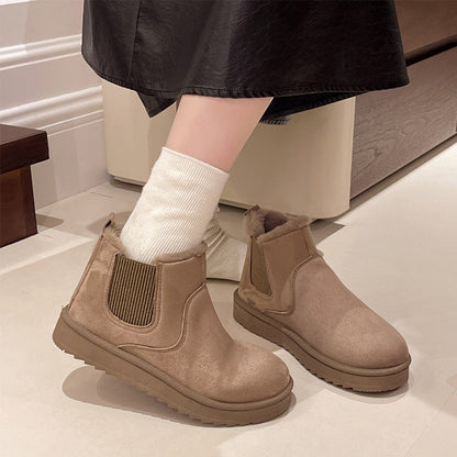 🔥Women's Solid-Color Thick-Sole Warm Snow Boots