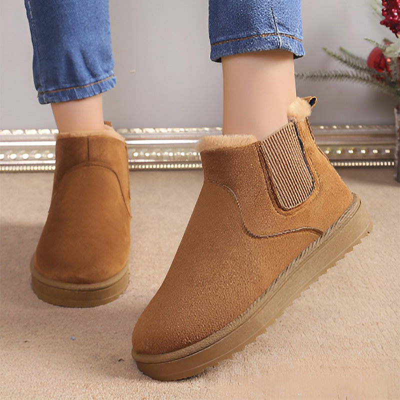 🔥Women's Solid-Color Thick-Sole Warm Snow Boots