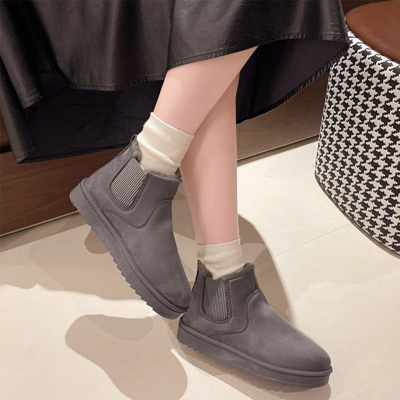 🔥Women's Solid-Color Thick-Sole Warm Snow Boots