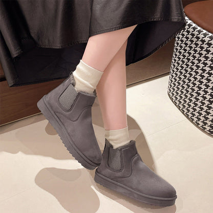 🔥Women's Solid-Color Thick-Sole Warm Snow Boots