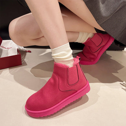 🔥Women's Solid-Color Thick-Sole Warm Snow Boots