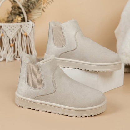 🔥Women's Solid-Color Thick-Sole Warm Snow Boots