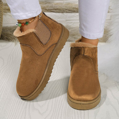 🔥Women's Solid-Color Thick-Sole Warm Snow Boots
