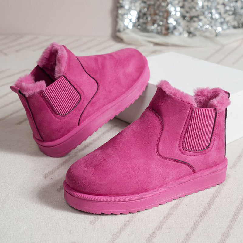 🔥Women's Solid-Color Thick-Sole Warm Snow Boots