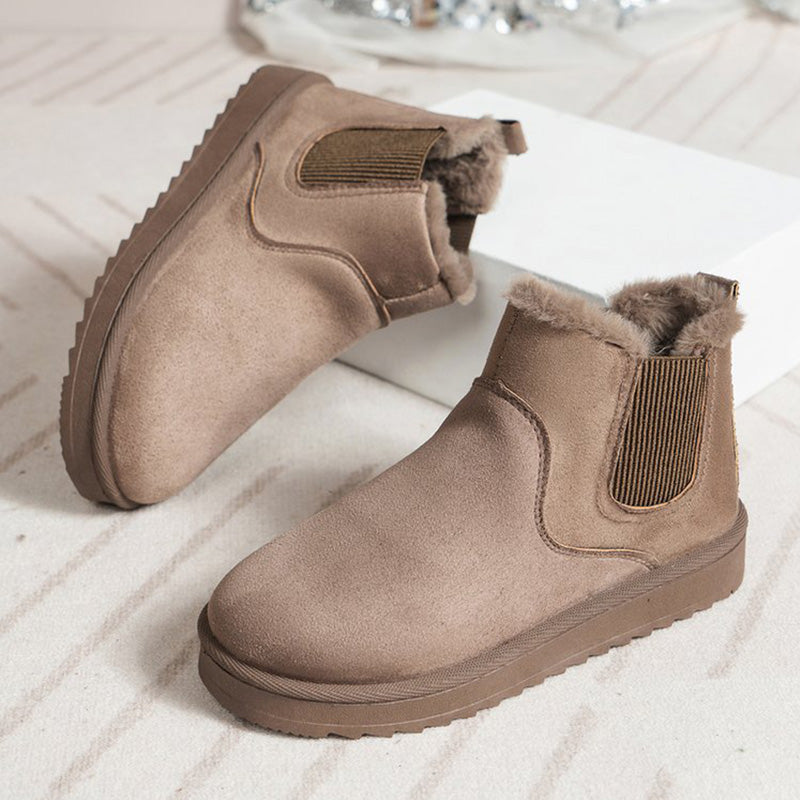 🔥Women's Solid-Color Thick-Sole Warm Snow Boots