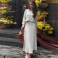 🛒Women's Round-Neck Top ＆ Pleated Skirt 2-Piece Set🛍️