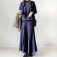 🛒Women's Round-Neck Top ＆ Pleated Skirt 2-Piece Set🛍️