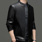 🔥50% OFF🔥Men's Classic PU Leather Jacket with Zipper Front
