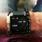 Men's Waterproof Square Electronic Watch with Steel Band