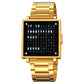 Men's Waterproof Square Electronic Watch with Steel Band