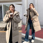 Women's Mid-Length Warm Windproof Quilted Puffer Coat With Hood