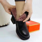 Women's Plush Zipper Chunky Ankle Boots