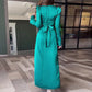 🔥🖤Black Friday Sale🔥Women's Elegant Maxi Dress with Waist Tie Belt