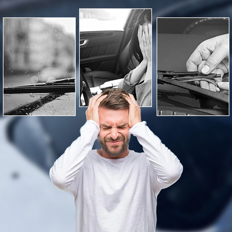 Universal U-Shape Boneless Windshield Wiper Blades for Car [1 Pair]