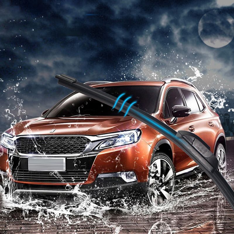 Universal U-Shape Boneless Windshield Wiper Blades for Car [1 Pair]