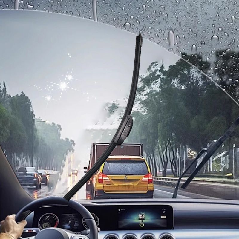 Universal U-Shape Boneless Windshield Wiper Blades for Car [1 Pair]