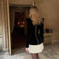 Velvet Square Neck Colorblock Pleated Mini Dress for Women