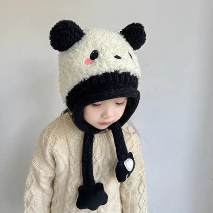 Plush Animal Beanie Hat with Ear Flap