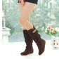Women's Trendy Artificial Suede Slip-On Boots