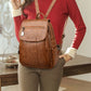 Women's Anti-Theft Leather Backpack