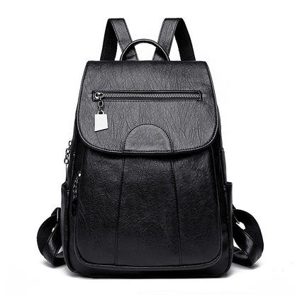 Women's Anti-Theft Leather Backpack