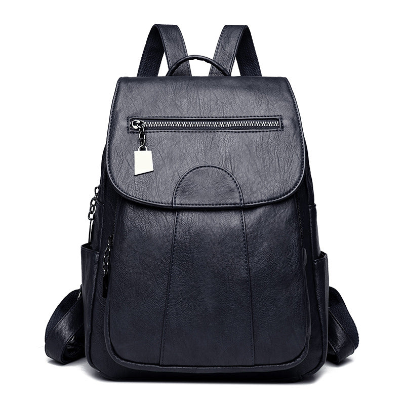 Women's Anti-Theft Leather Backpack