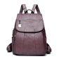 Women's Anti-Theft Leather Backpack