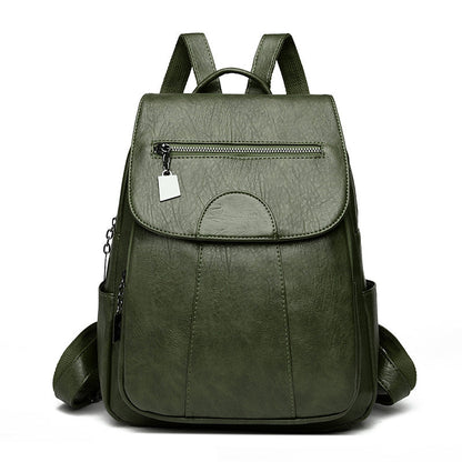 Women's Anti-Theft Leather Backpack