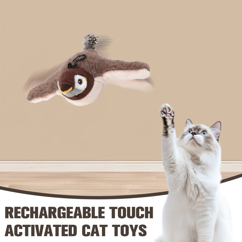 🎁50%OFF🐱Rechargeable Touch Activated Cat Toys with Realistic Sounds Effects