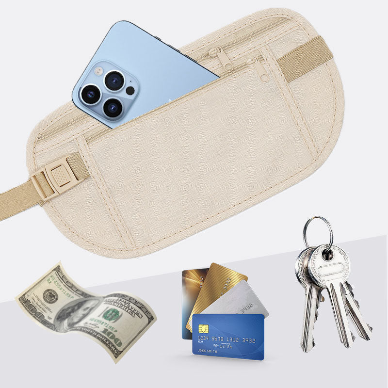Anti-Theft Travel Money Belt with RFID Blocking