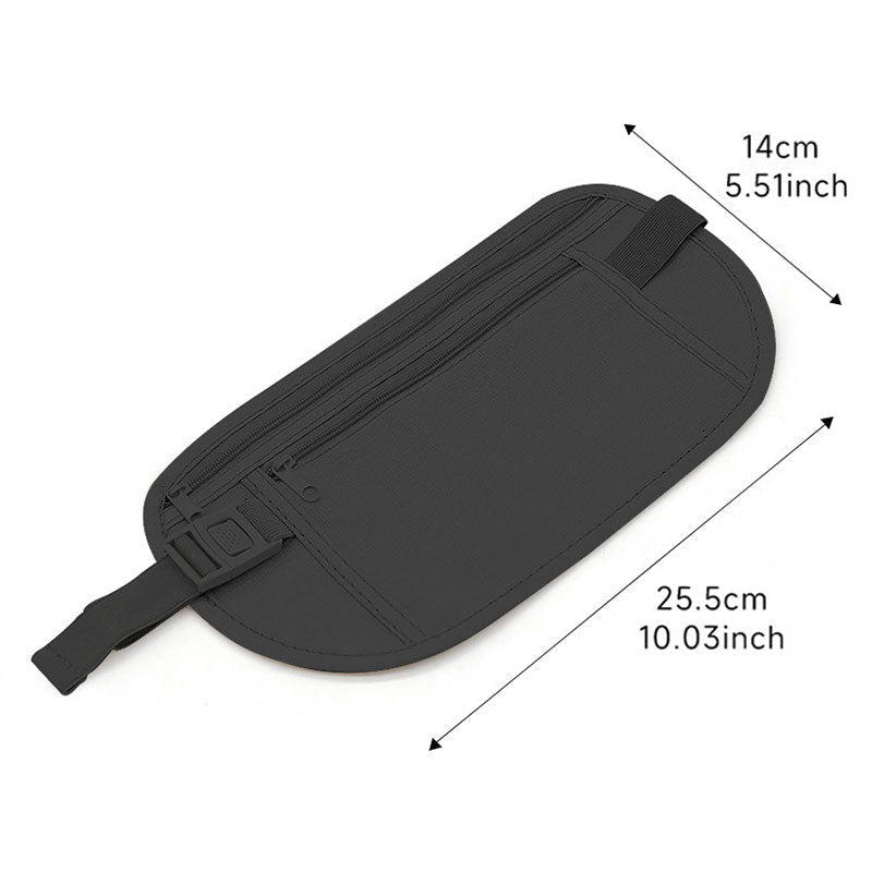Anti-Theft Travel Money Belt with RFID Blocking